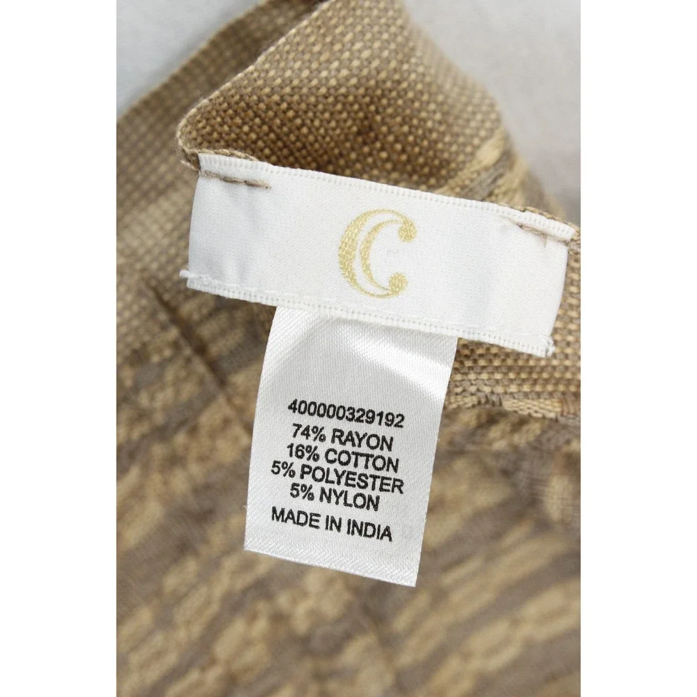 Charming Charlie Infinity Scarf‎ Metallic Gold Tan Pattern Texture Boho Chic